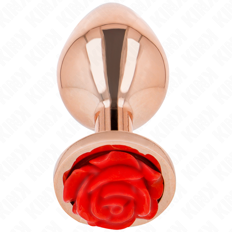 Kink Pleasure Plugs-Rosa Oro Plug anale con Rosa Rosso, M-Metal 4 Kink Pleasure Plugs-Rosa Oro Plug anale con Rosa Rosso, M-Metal · Accessori BDSM (imaginea 4)