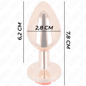 Kink Pleasure Plugs-Plug anale Rose Gold con Rosa Rosso, S-Metal 8 Kink Pleasure Plugs-Plug anale Rose Gold con Rosa Rosso, S-Metal · Accessori BDSM (imaginea 3)