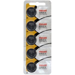 Maxell-CR2016 3V Batteria Pulsante Litio Blister*5