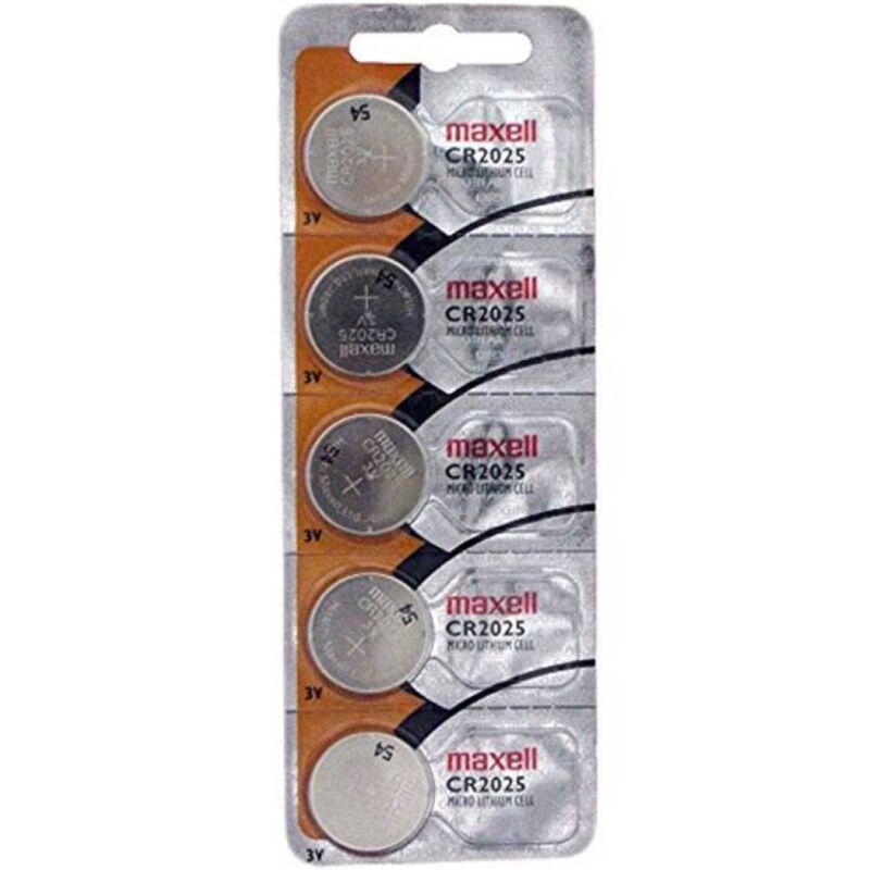 Maxell-Batteria al litio CR2025 3V, Blister da 5 pezzi