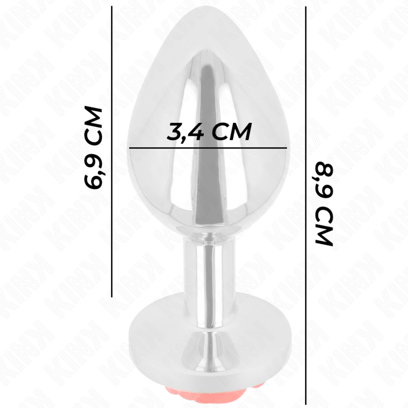 Kink Pleasure Plugs-Plug anale Rose Red Size M-Metal, impermeabile 2 Kink Pleasure Plugs-Plug anale Rose Red Size M-Metal, impermeabile · Accessori BDSM (imaginea 2)