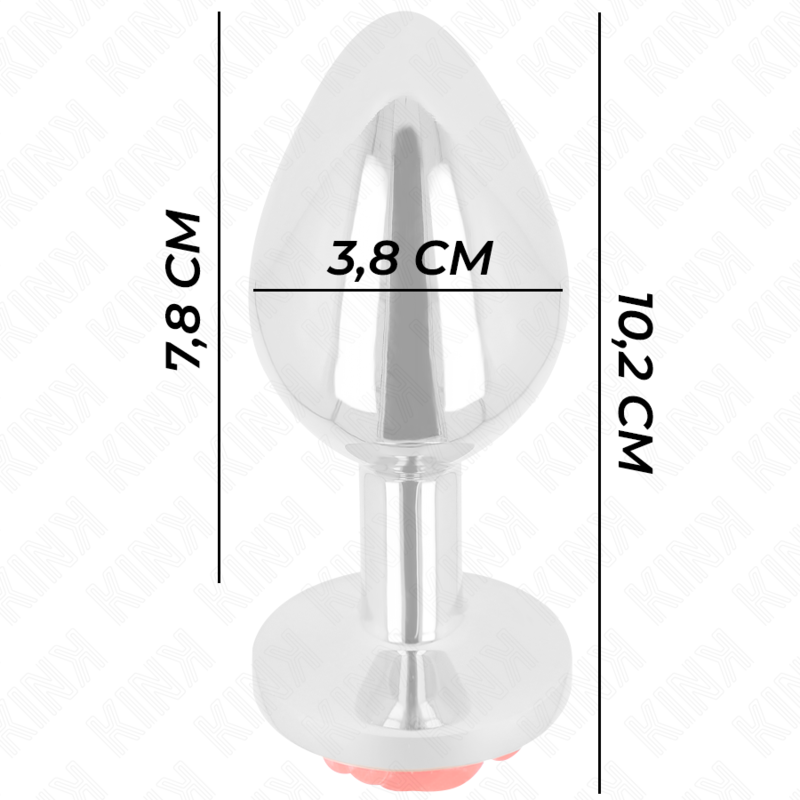 Kink Pleasure Plugs-Plug anale con Rosa Rosso, Dimensione L-Metal 4 Kink Pleasure Plugs-Plug anale con Rosa Rosso, Dimensione L-Metal · Accessori BDSM (imaginea 4)