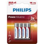Philips-Batterie alcaline AAA LR03 Power Alkaline 4 Pezzi — PHILLIPS · Batterie & Accessori