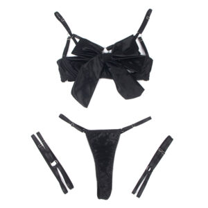Subblime Sets-955199 Set reggiseno, tanga e giarrettiera con coulisse · Lingerie sexy donna (imaginea 7)