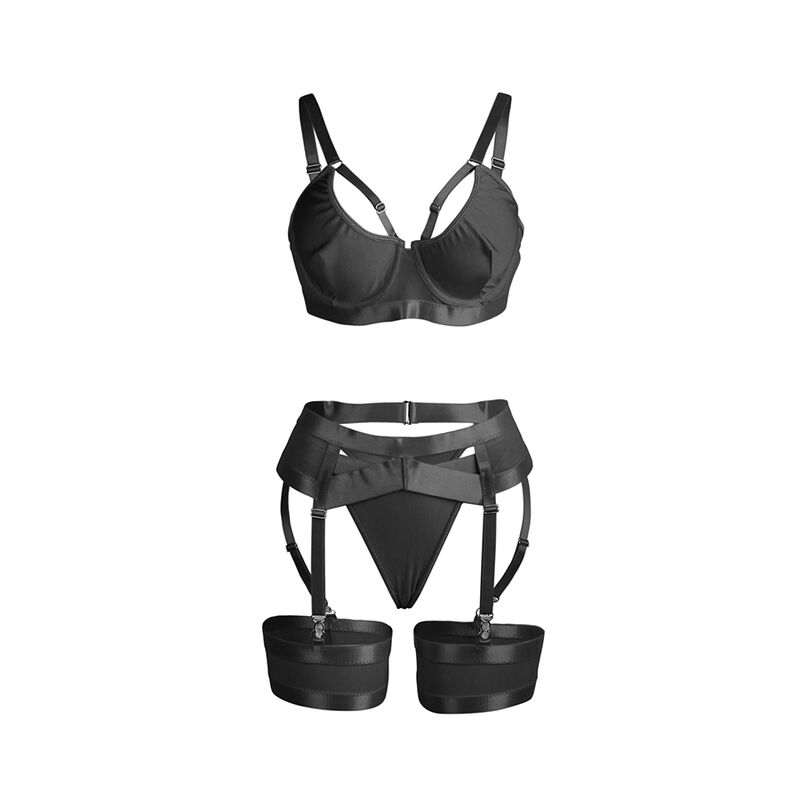 Subblime Sets-955236 Set Bondage Nero con reggiseno e giarrettiera S/M 4 Subblime Sets-955236 Set Bondage Nero con reggiseno e giarrettiera S/M · Lingerie sexy donna (imaginea 4)