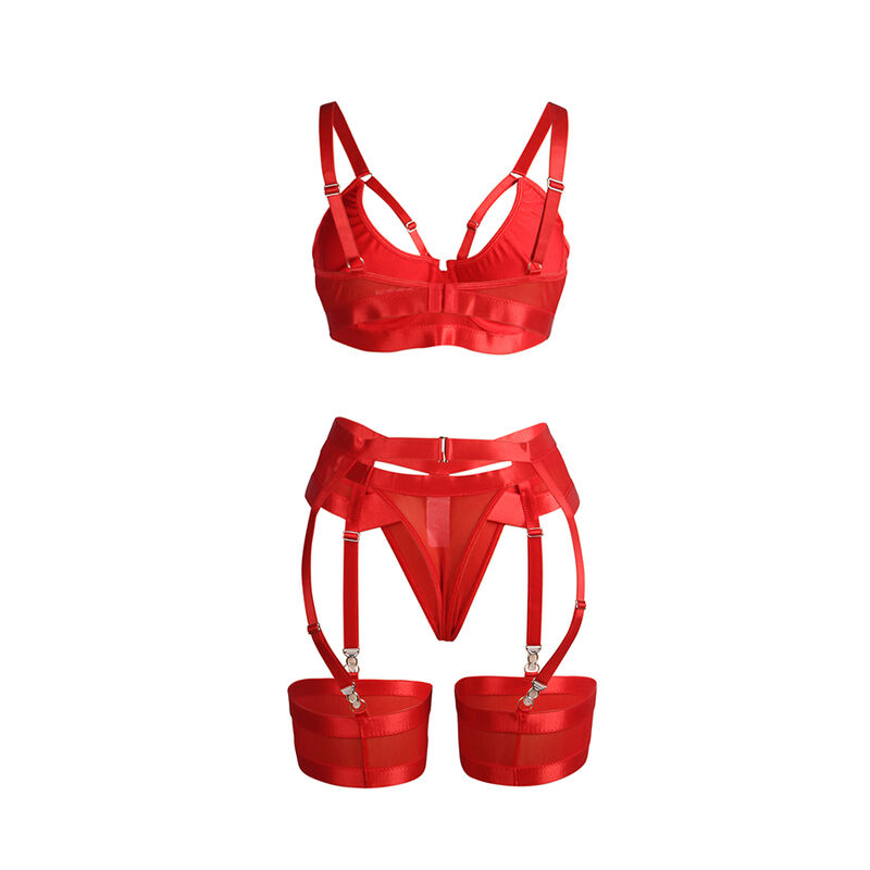Subblime Sets-955250 Set Bondage Rosso con Reggiseno e Giarrettiera S/M 6 Subblime Sets-955250 Set Bondage Rosso con Reggiseno e Giarrettiera S/M · Lingerie sexy donna (imaginea 6)