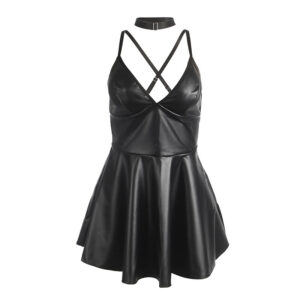 Subblime Dresses-955380 Nero negligenza in pelle Pu con cinghie 15 Subblime Dresses-955380 Nero negligenza in pelle Pu con cinghie · Lingerie sexy donna (imaginea 5)