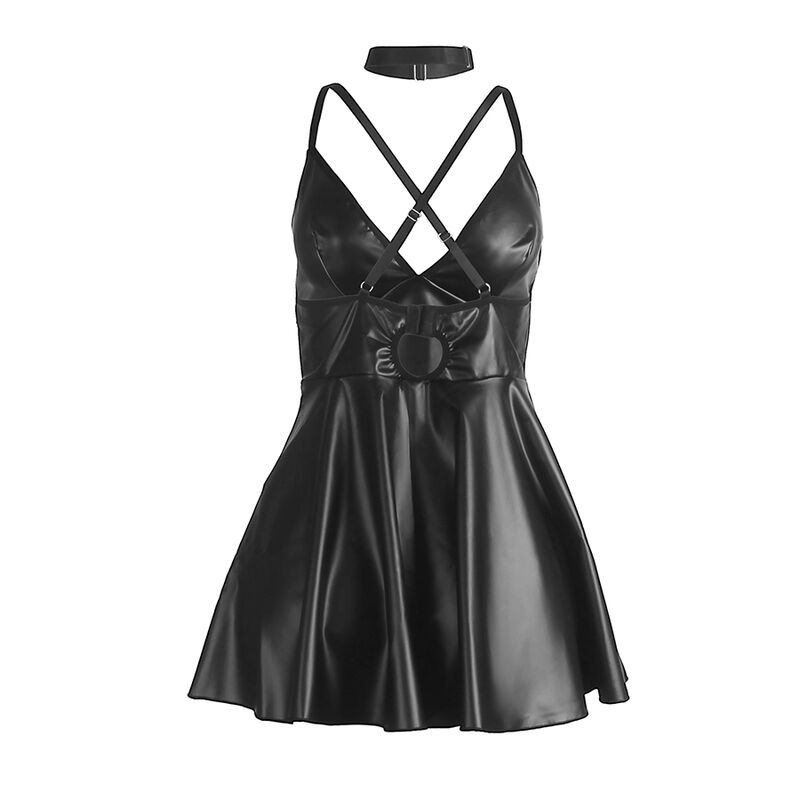 Subblime Dresses-955380 Nero negligenza in pelle Pu con cinghie 6 Subblime Dresses-955380 Nero negligenza in pelle Pu con cinghie · Lingerie sexy donna (imaginea 6)