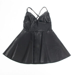 Subblime Dresses-955380 Nero negligenza in pelle Pu con cinghie 17 Subblime Dresses-955380 Nero negligenza in pelle Pu con cinghie · Lingerie sexy donna (imaginea 7)
