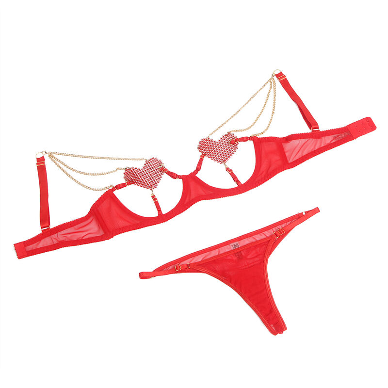 Subblime Sets-955526 Set reggiseno con catene e rete in forma 2 Subblime Sets-955526 Set reggiseno con catene e rete in forma · Lingerie sexy donna (imaginea 2)