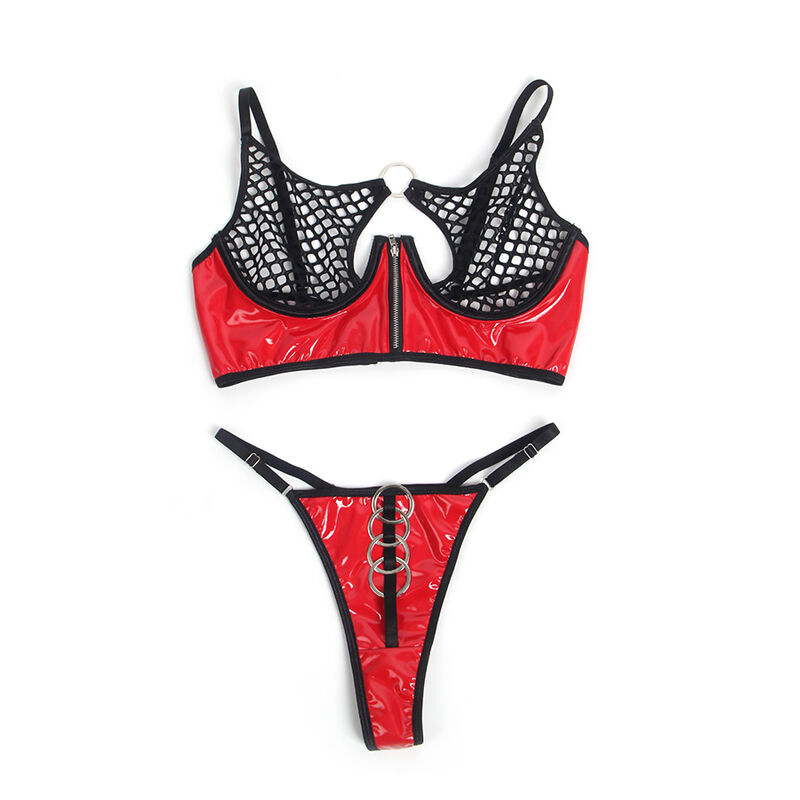 Subblime Sets-955533 Set reggiseno e Mutandine in pelle ecologica · Lingerie sexy donna (imaginea 8)