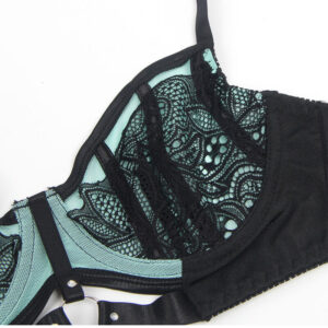 Subblime Sets-955557 Set di biancheria intima Verde in pizzo e rete · Lingerie sexy donna (imaginea 9)