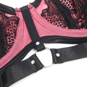 Subblime Sets-955571 Set reggiseno con zip in pelle laccata · Lingerie sexy donna (imaginea 4)