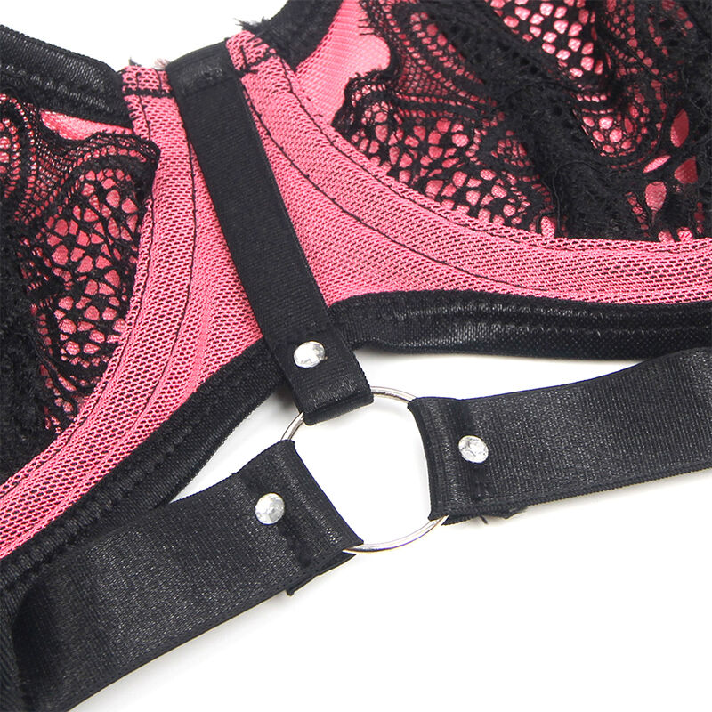 Subblime Sets-955571 Set reggiseno con zip in pelle laccata · Lingerie sexy donna (imaginea 4)