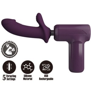 High Tech-Dj Scholar Massaggiatore 5 Impostazioni Viola-Silicone, 5