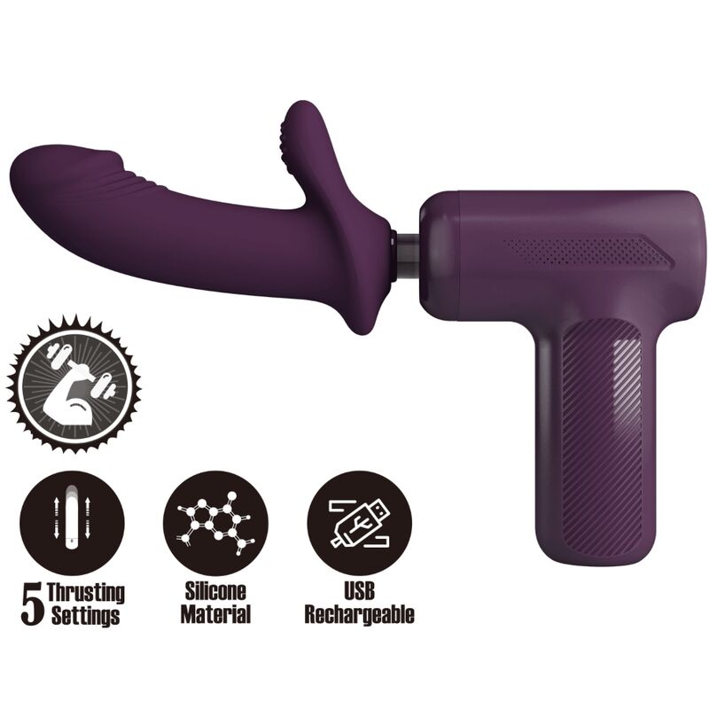 High Tech-Dj Scholar Massaggiatore 5 Impostazioni Viola-Silicone, 5 1 High Tech-Dj Scholar Massaggiatore 5 Impostazioni Viola-Silicone, 5 — PRETTY LOVE · Vibratori