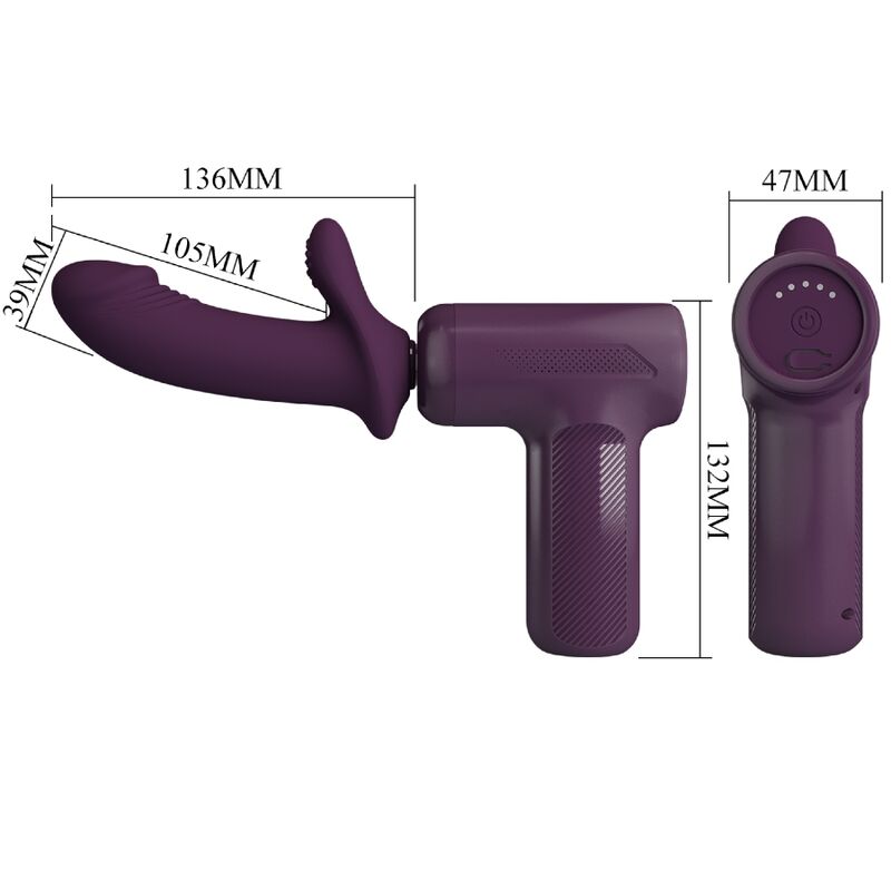 High Tech-Dj Scholar Massaggiatore 5 Impostazioni Viola-Silicone, 5 2 High Tech-Dj Scholar Massaggiatore 5 Impostazioni Viola-Silicone, 5 — PRETTY LOVE · Vibratori (imaginea 2)