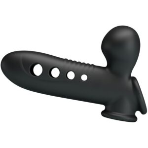 For Him-Crane Guaina per pene con Airbag Nero-Silicone