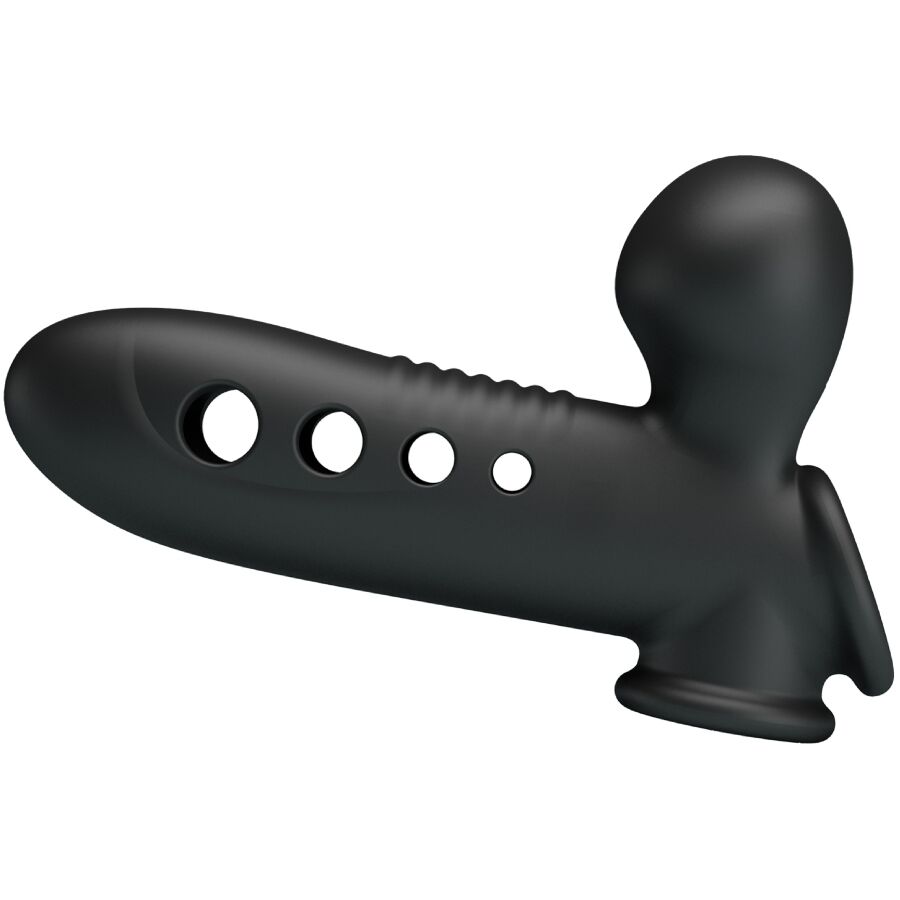 For Him-Crane Guaina per pene con Airbag Nero-Silicone 1 For Him-Crane Guaina per pene con Airbag Nero-Silicone — PRETTY LOVE · Anelli & Guaine per pene