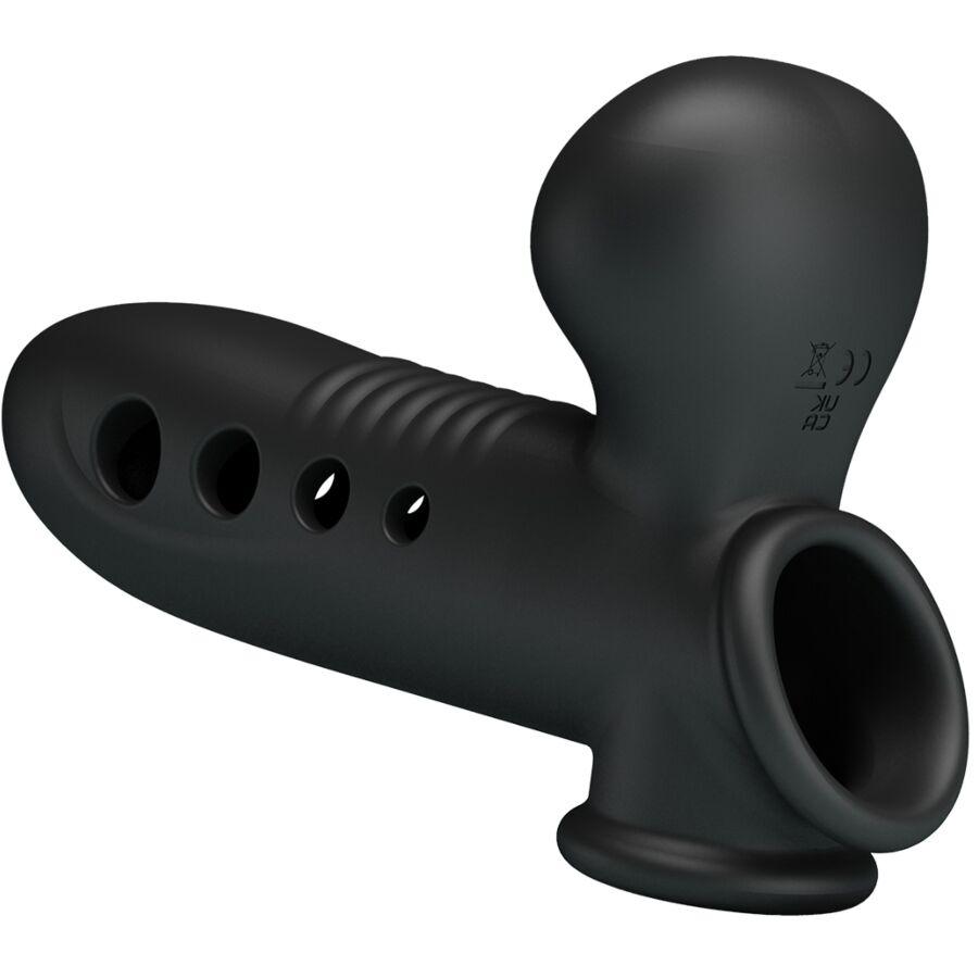 For Him-Crane Guaina per pene con Airbag Nero-Silicone 4 For Him-Crane Guaina per pene con Airbag Nero-Silicone — PRETTY LOVE · Anelli & Guaine per pene (imaginea 4)