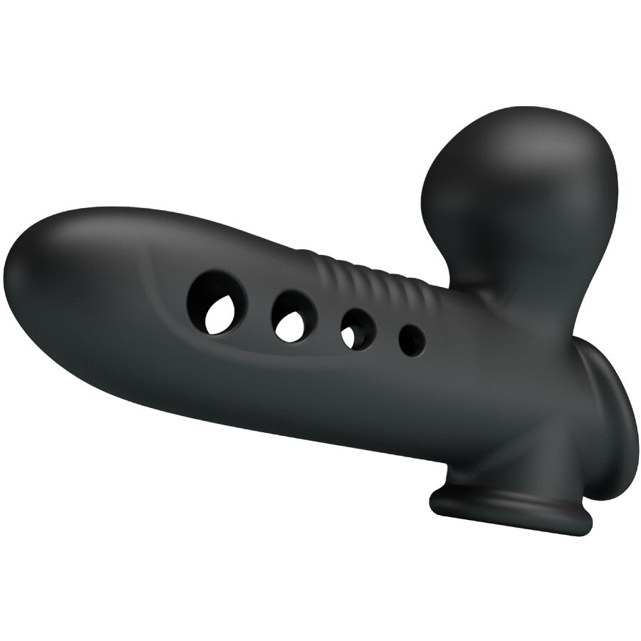 For Him-Crane Guaina per pene con Airbag Nero-Silicone 2 For Him-Crane Guaina per pene con Airbag Nero-Silicone — PRETTY LOVE · Anelli & Guaine per pene (imaginea 2)