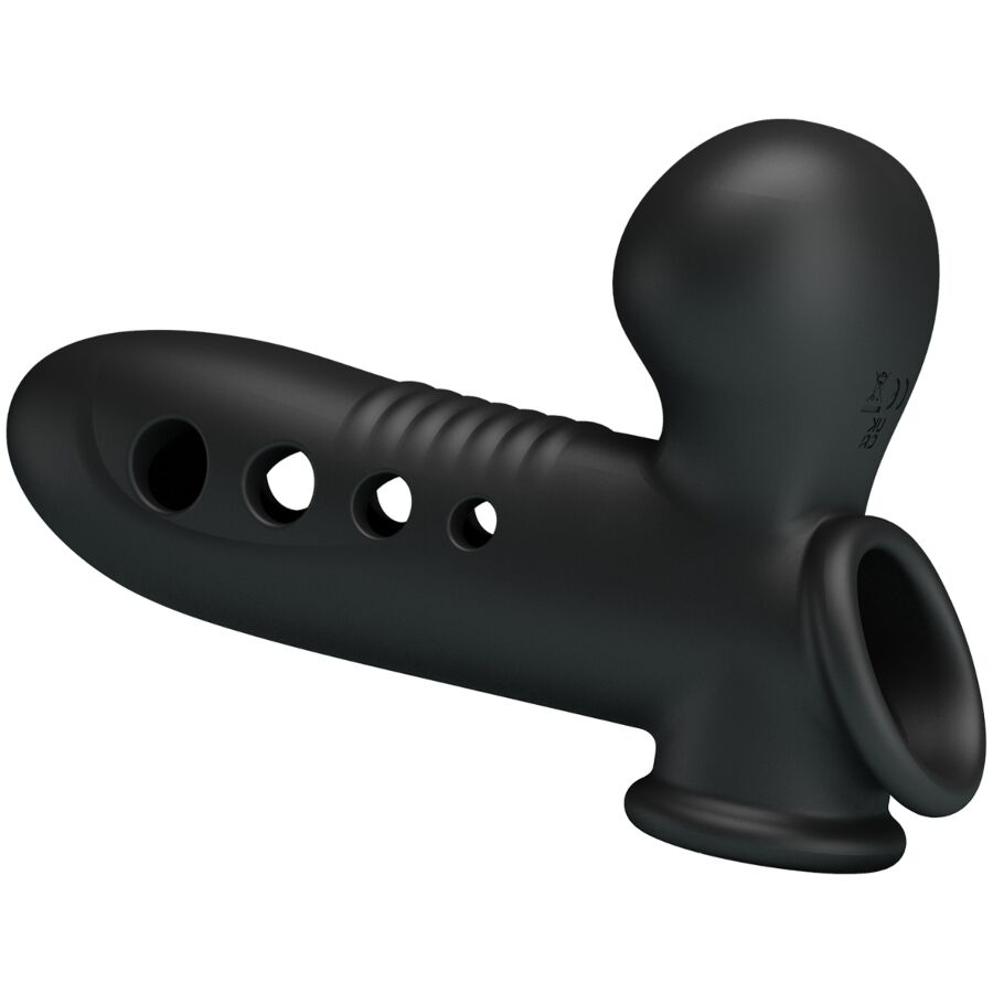For Him-Crane Guaina per pene con Airbag Nero-Silicone 3 For Him-Crane Guaina per pene con Airbag Nero-Silicone — PRETTY LOVE · Anelli & Guaine per pene (imaginea 3)