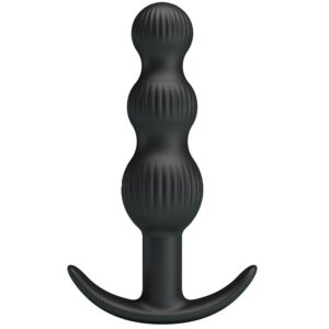Anal Toys-Sidney Vibratore Anale 10 Vibrazioni, Nero-Silicone, 10