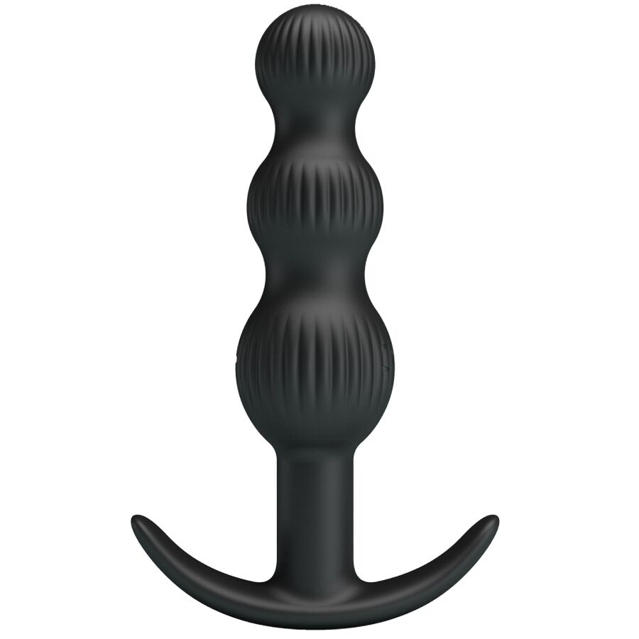Anal Toys-Sidney Vibratore Anale 10 Vibrazioni, Nero-Silicone, 10