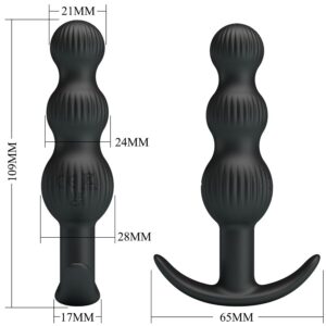 Anal Toys-Sidney Vibratore Anale 10 Vibrazioni, Nero-Silicone, 10 — PRETTY LOVE · Vibratori (immagine 5)
