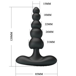 Anal Toys-Corvano Vibratore Anale 10 Vibrazioni Nero-Silicone, 10 — PRETTY LOVE · Vibratori (imaginea 4)