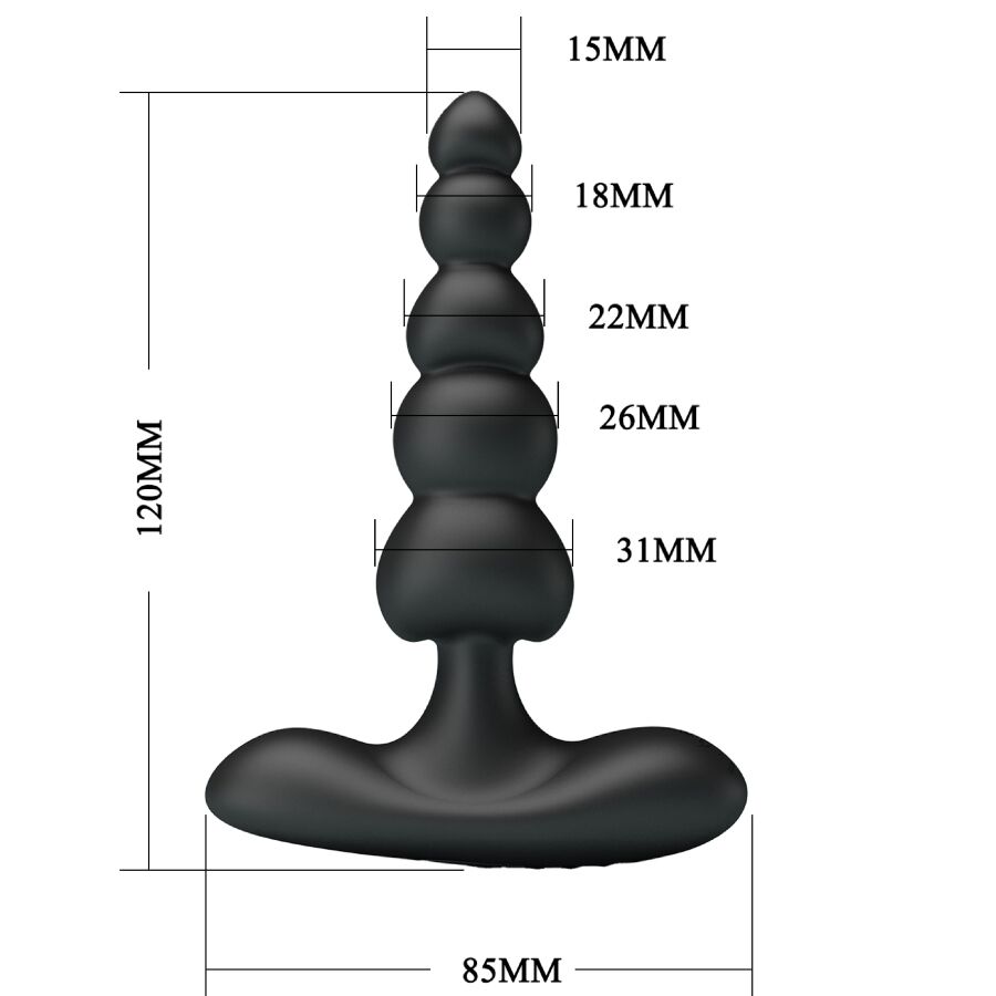 Anal Toys-Corvano Vibratore Anale 10 Vibrazioni Nero-Silicone, 10 — PRETTY LOVE · Vibratori (imaginea 4)