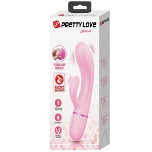 High Tech-Marski Rabbit Vibrator & G-spot Rosa-Silicone, 10 velocità — PRETTY LOVE · Vibratori (imaginea 8)
