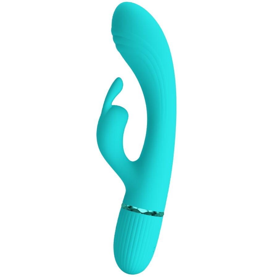 High Tech-Scocco Vibrator Rabbit Turchese-Silicone, 10 velocità, USB 2 High Tech-Scocco Vibrator Rabbit Turchese-Silicone, 10 velocità, USB — PRETTY LOVE · Vibratori (imaginea 2)