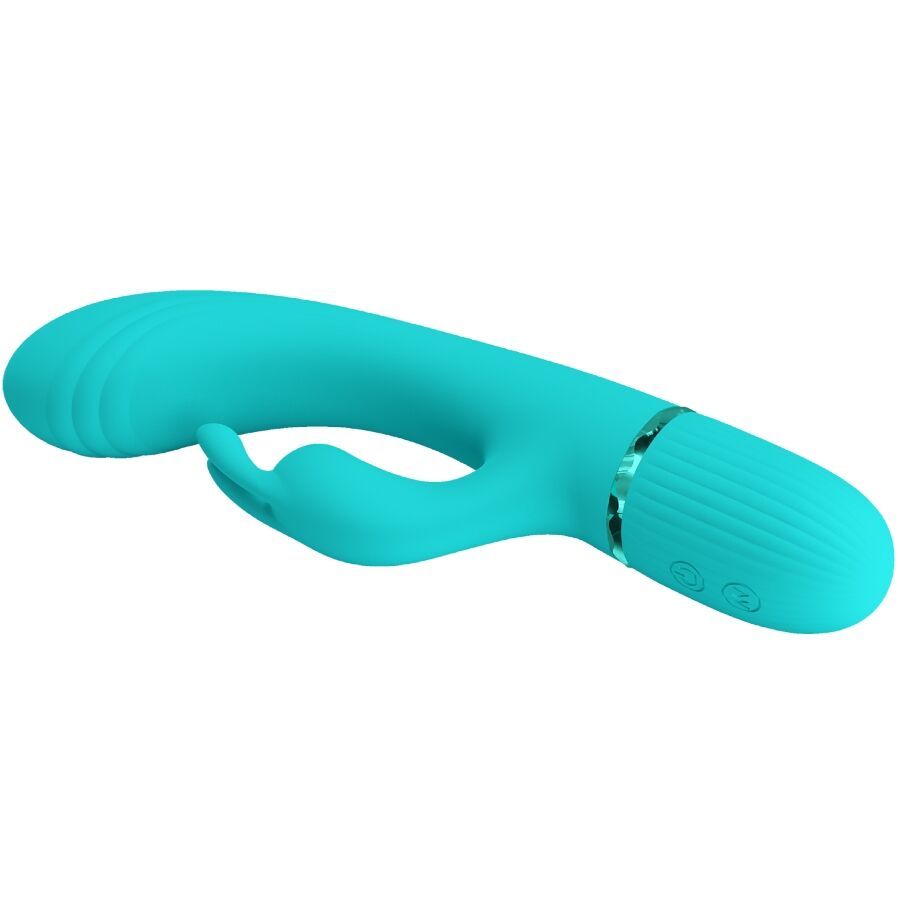 High Tech-Scocco Vibrator Rabbit Turchese-Silicone, 10 velocità, USB 3 High Tech-Scocco Vibrator Rabbit Turchese-Silicone, 10 velocità, USB — PRETTY LOVE · Vibratori (imaginea 3)