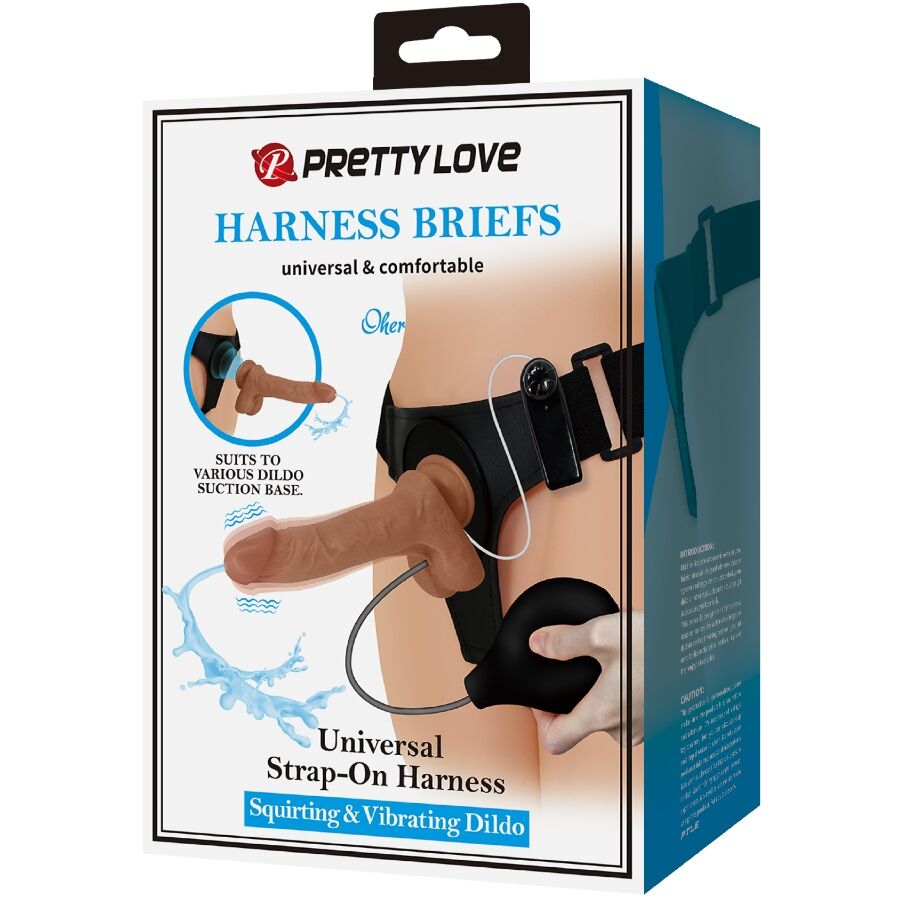 Harness Collection-Imbracatura Universale Tipo Mutandine con Dildo Vibratore e — PRETTY LOVE · Strap-on & Imbracature (immagine 7)