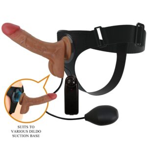 Harness Collection-Imbracatura Universale Tipo Mutandine con Dildo Vibratore e — PRETTY LOVE · Strap-on & Imbracature (immagine 9)