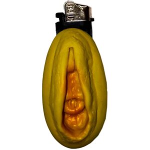 Diablo Picante-Accendino a forma di vagina d'oro-ricaricabile 2 Diablo Picante-Accendino a forma di vagina d'oro-ricaricabile — DIVERTY SEX · Articoli divertenti