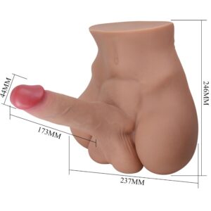Crazy Bull-Rhyne Back Masturbator Realist Natural-TPE, impermeabile · Masturbatori (imaginea 7)
