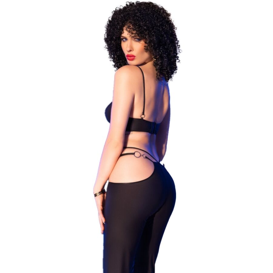 Chilirose-CR-4851 Top Nero e collant con accessori dorati 1 Chilirose-CR-4851 Top Nero e collant con accessori dorati · Lingerie sexy donna (imaginea 2)