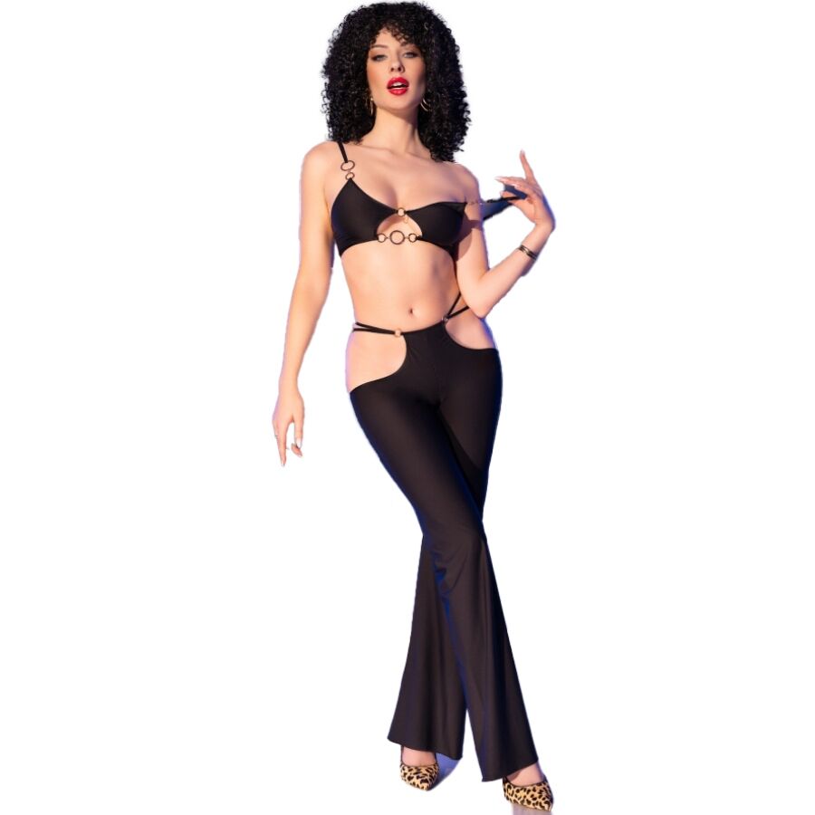 Chilirose-CR-4851 Top Nero e collant con accessori dorati 2 Chilirose-CR-4851 Top Nero e collant con accessori dorati · Lingerie sexy donna (imaginea 3)