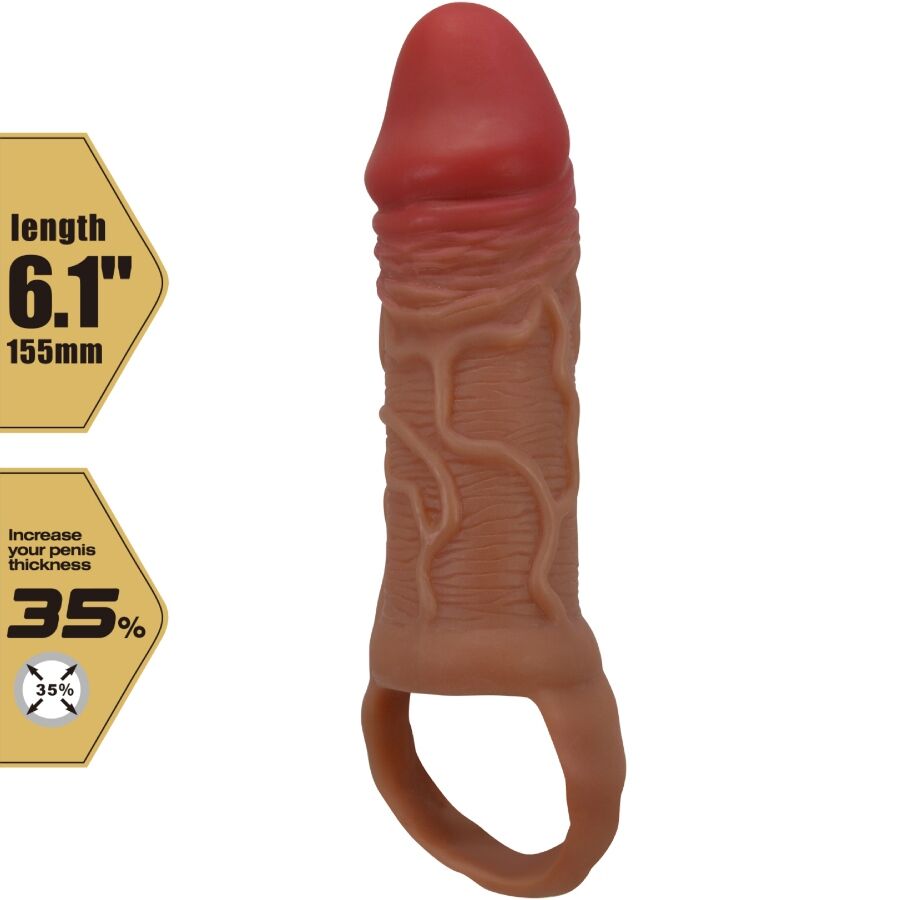 For Him-Peirre Guaina per pene 10 cm-TPR, impermeabile 3 For Him-Peirre Guaina per pene 10 cm-TPR, impermeabile — PRETTY LOVE · Anelli & Guaine per pene (imaginea 3)