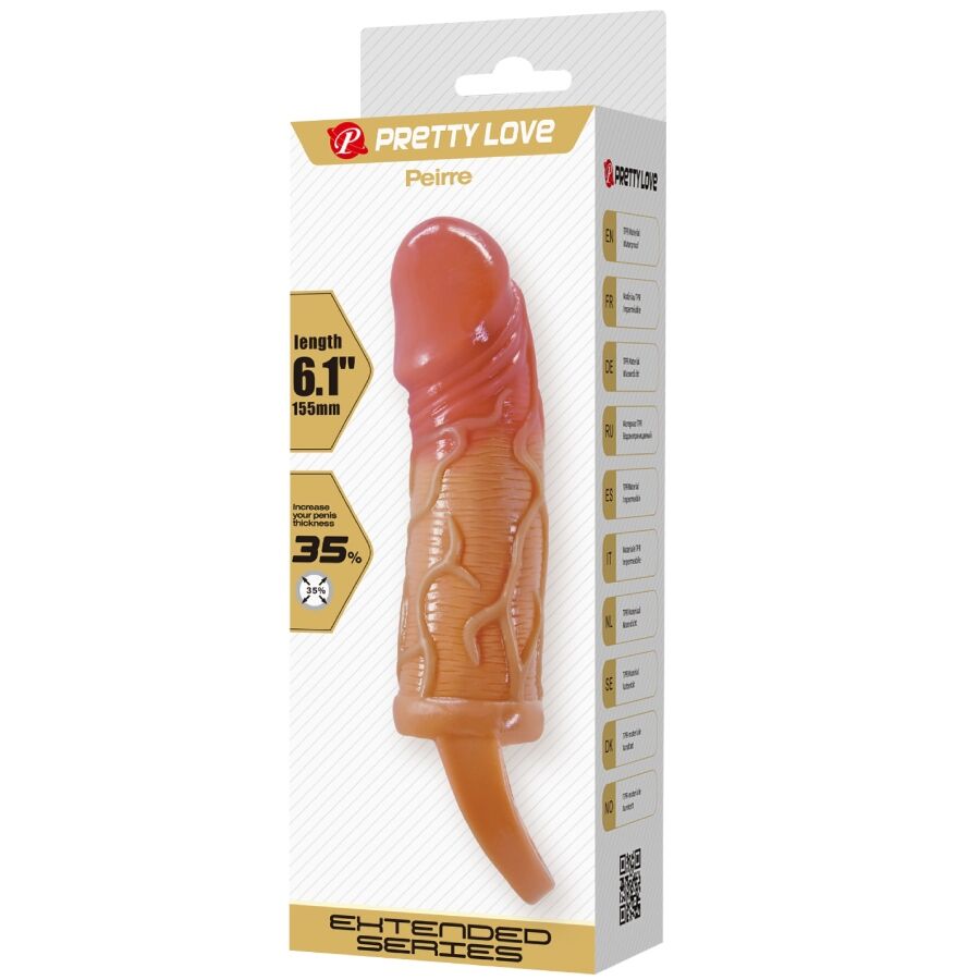 For Him-Peirre Guaina per pene 10 cm-TPR, impermeabile — PRETTY LOVE · Anelli & Guaine per pene (imaginea 7)