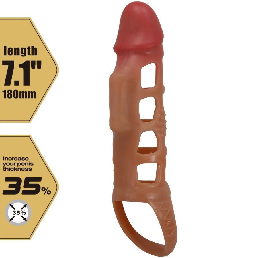For Him-Preston Guaina Vibratore per Pene 18 cm-TPR — PRETTY LOVE · Anelli & Guaine per pene (imaginea 7)