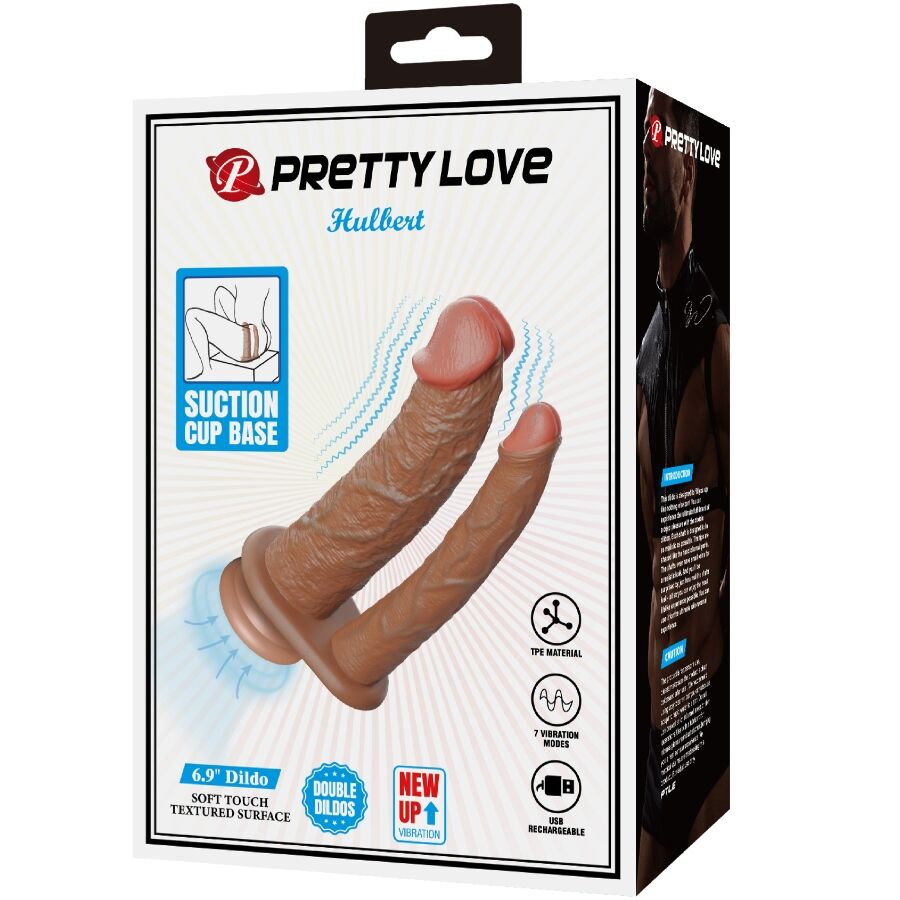 Dildos-Hulbert Dildo Doppio Realistico con Vibrazione Mulato-TPE, 7 8 Dildos-Hulbert Dildo Doppio Realistico con Vibrazione Mulato-TPE, 7 — PRETTY LOVE · Dildo & Stimolatori (imaginea 8)