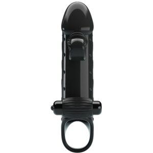 Romance-Guaina Vibrante per Pene Nero-TPE · Anelli & Guaine per pene (immagine 9)