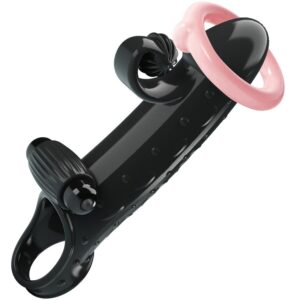 Romance-Guaina Vibrante per Pene Nero-TPE