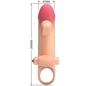 Romance-Guaina Vibrante per Pene Naturale-TPE · Anelli & Guaine per pene (imaginea 8)