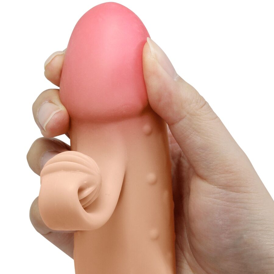 Romance-Guaina Vibrante per Pene Naturale-TPE · Anelli & Guaine per pene (imaginea 7)