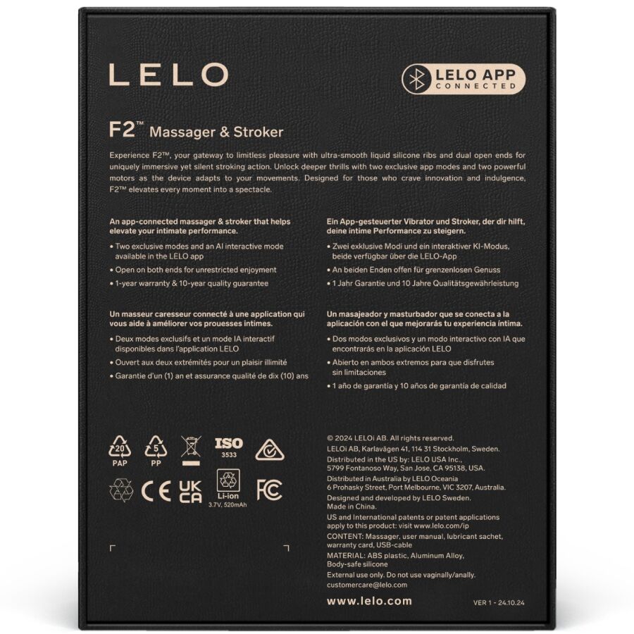 Lelo-F2STM Masturbatore Maschile, Silicone, App 44 Lelo-F2STM Masturbatore Maschile, Silicone, App · Masturbatori (imaginea 8)