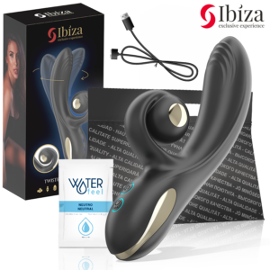 Ibiza Technology-Twister Vibratore Rotativo con Stimolatore Curvo